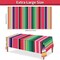 Disposable Mexican Serape Tablecloth – 54 x 108 Inch Colorful Striped Plastic Table Cover for Fiesta, Wedding, Birthday & Indoor/Outdoor Party Supplies